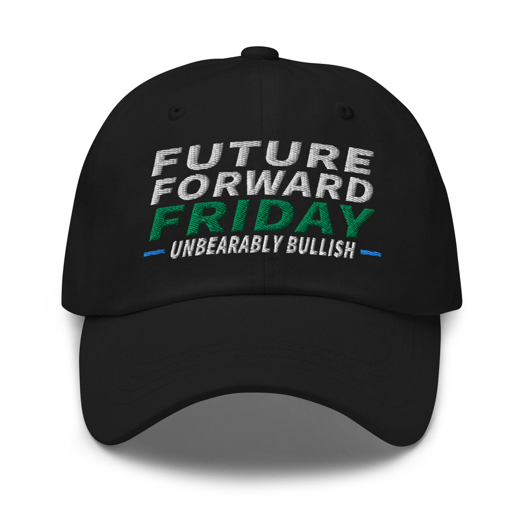 Future Forward Friday Hat in Black, front view