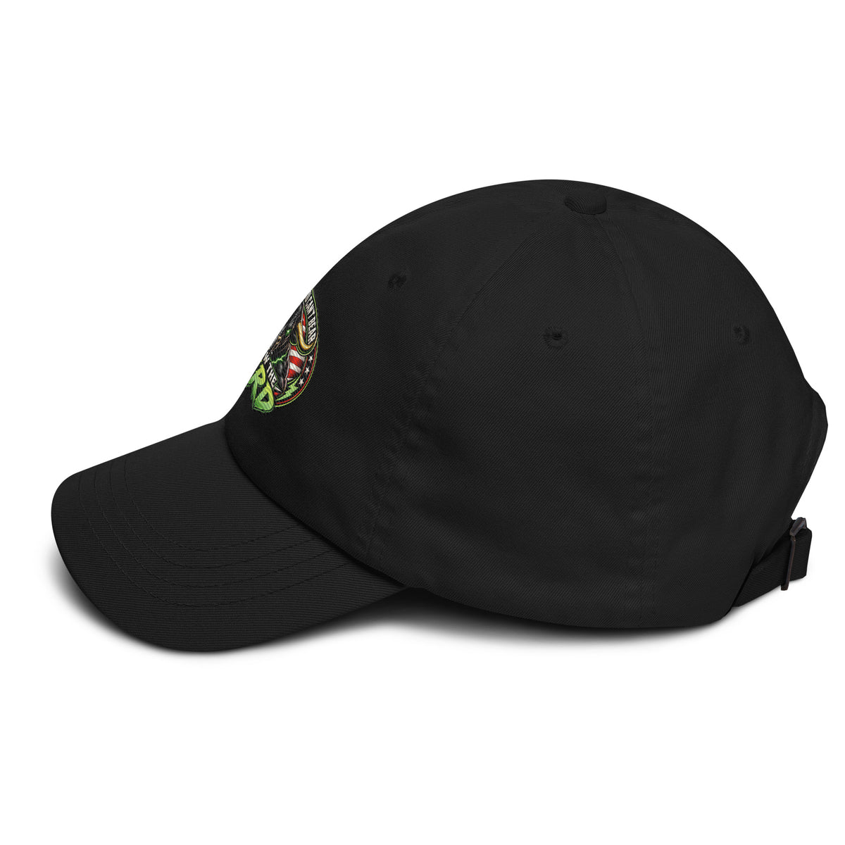 Follow The Herd Dad Hat in Black, left side view