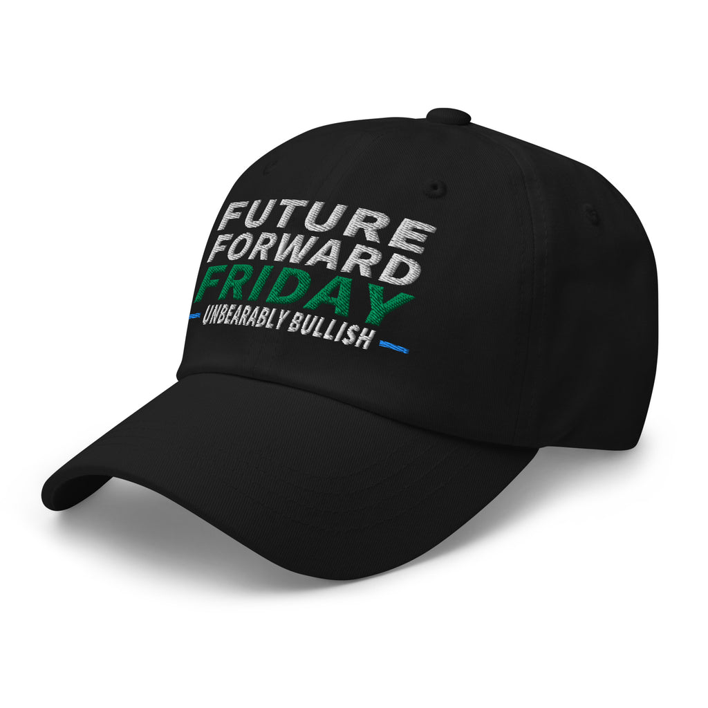 Future Forward Friday Hat in Black, left front angle