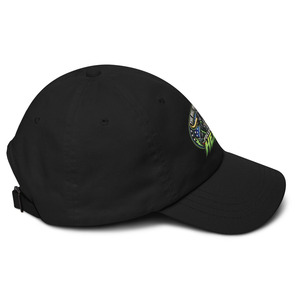 Follow The Herd Dad Hat in Black, right side view