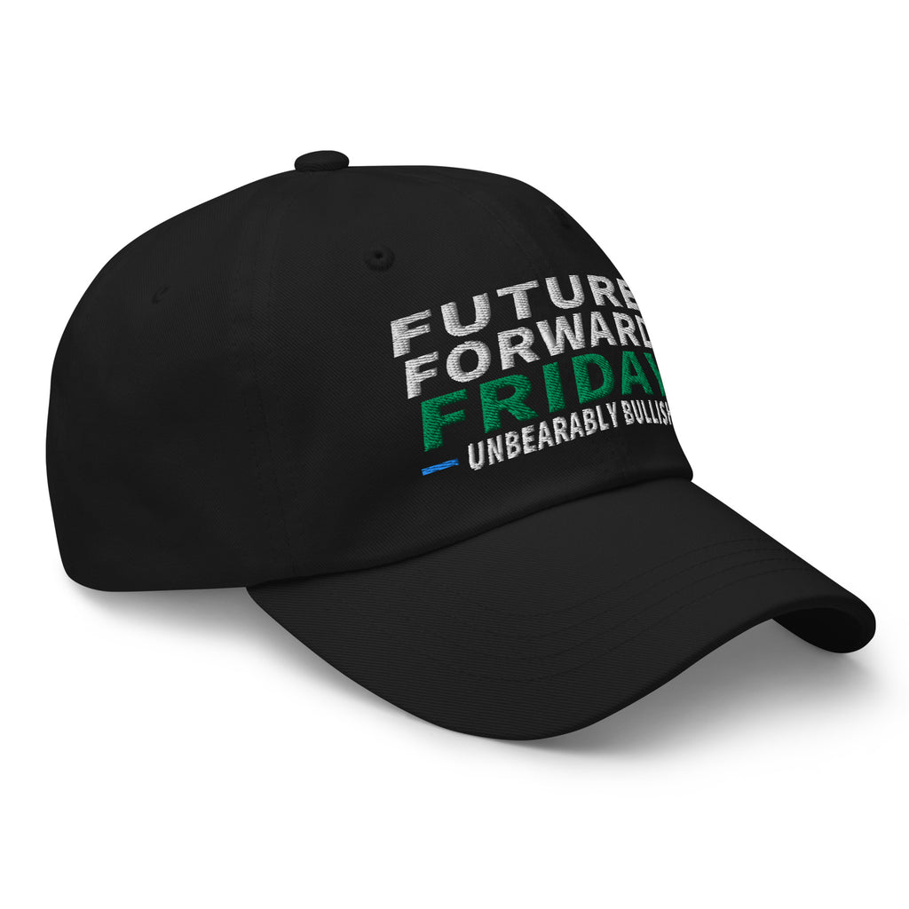 Future Forward Friday Hat in Black, right front angle