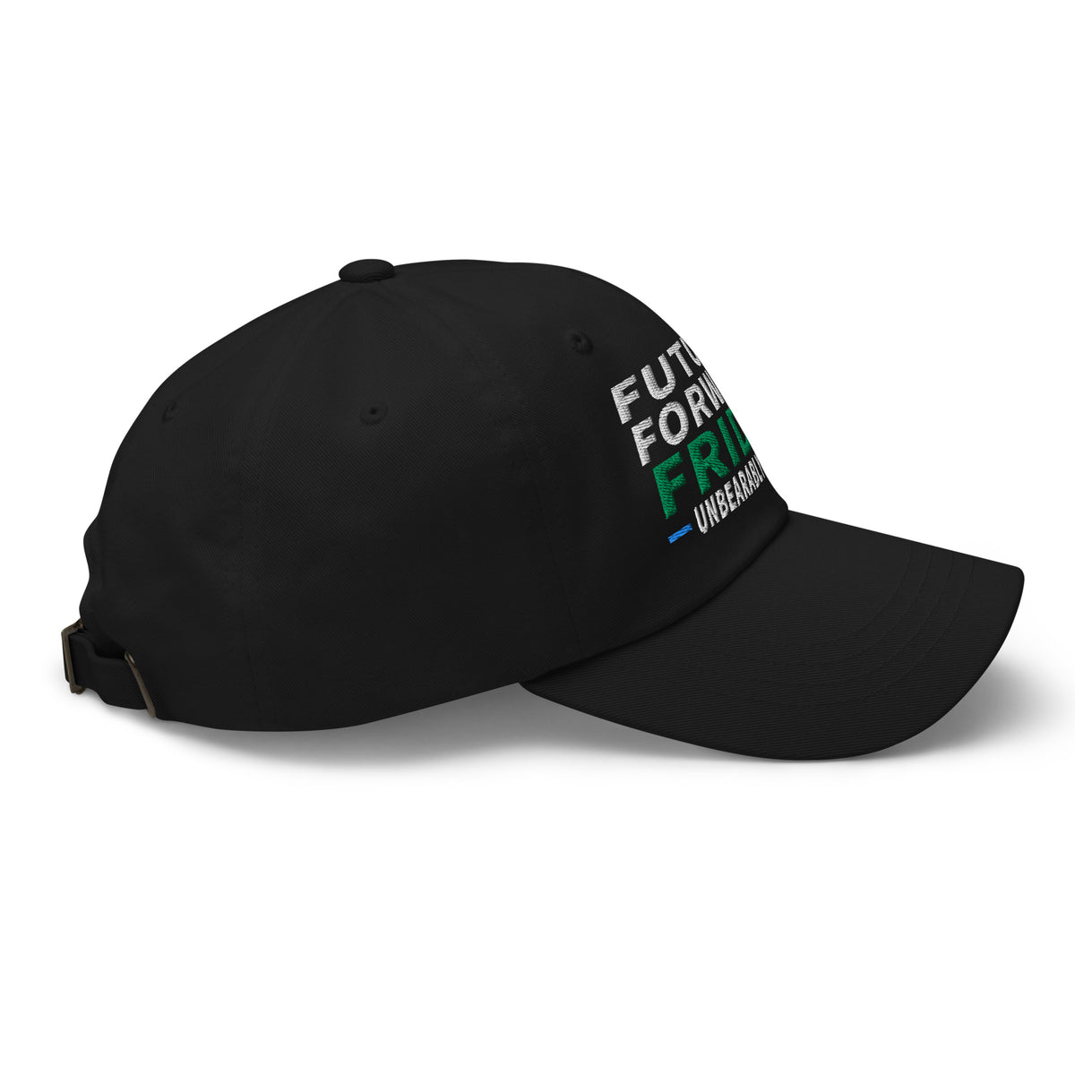 Future Forward Friday Hat in Black, right side