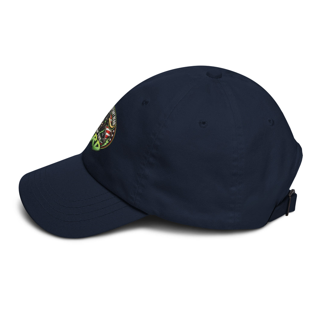Follow The Herd Dad Hat in Navy, left side view