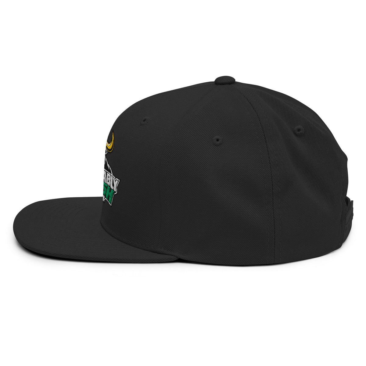 Unbearably Bullish Podcast Snapback in Black, left side