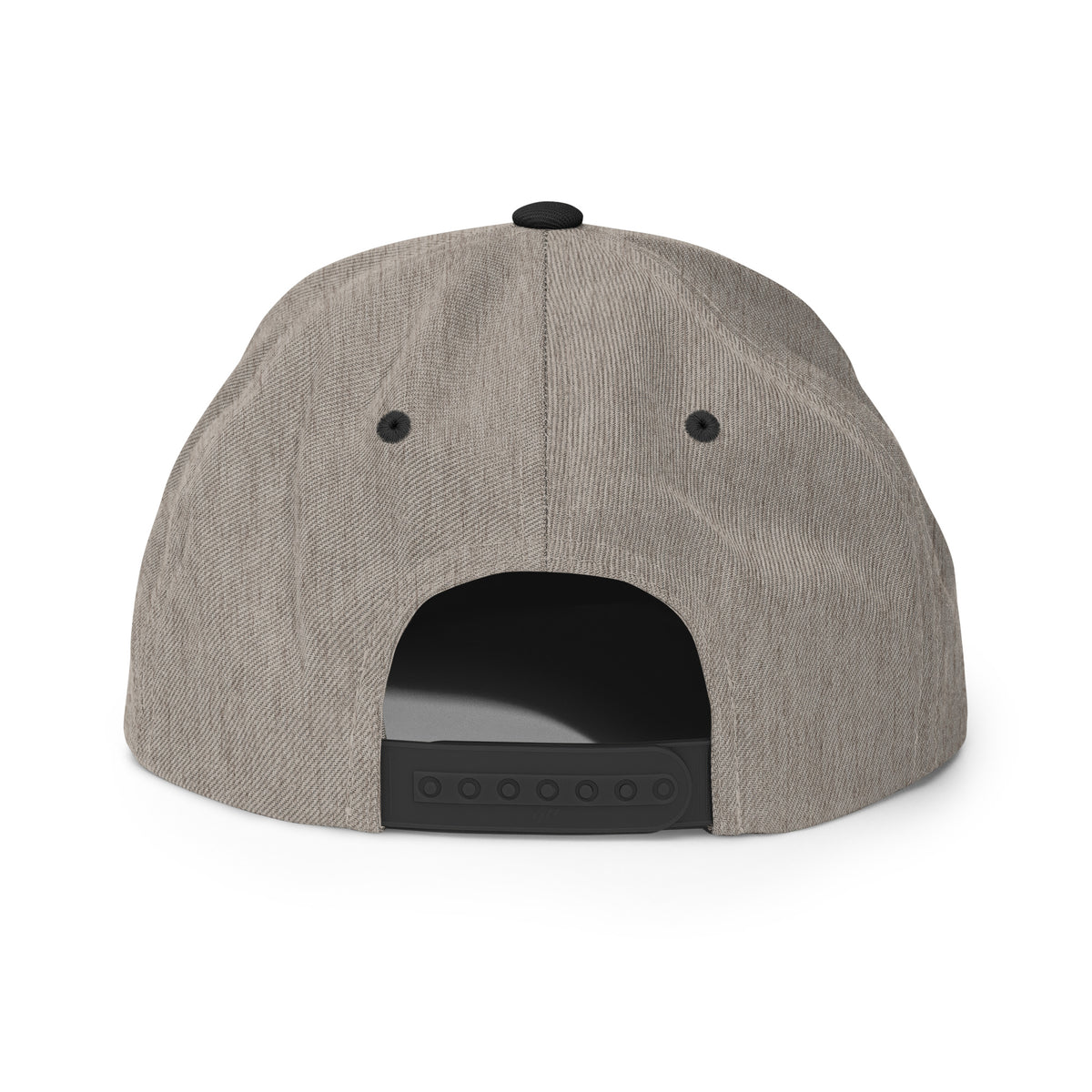 Unbearably Bullish Podcast Snapback in Heather Black, back view