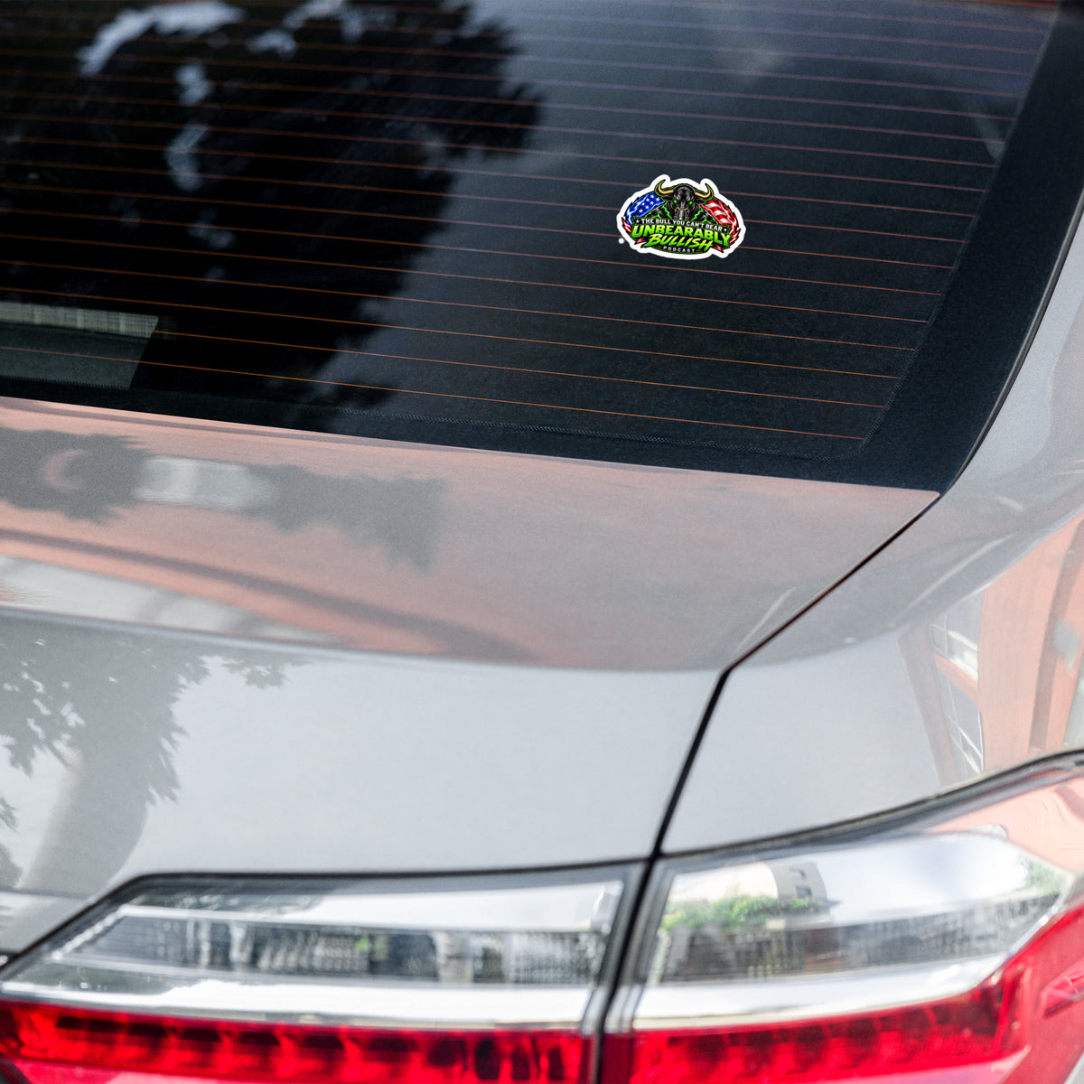Unbearably Bullish Logo kiss-cut sticker, 3 x 3 inch
