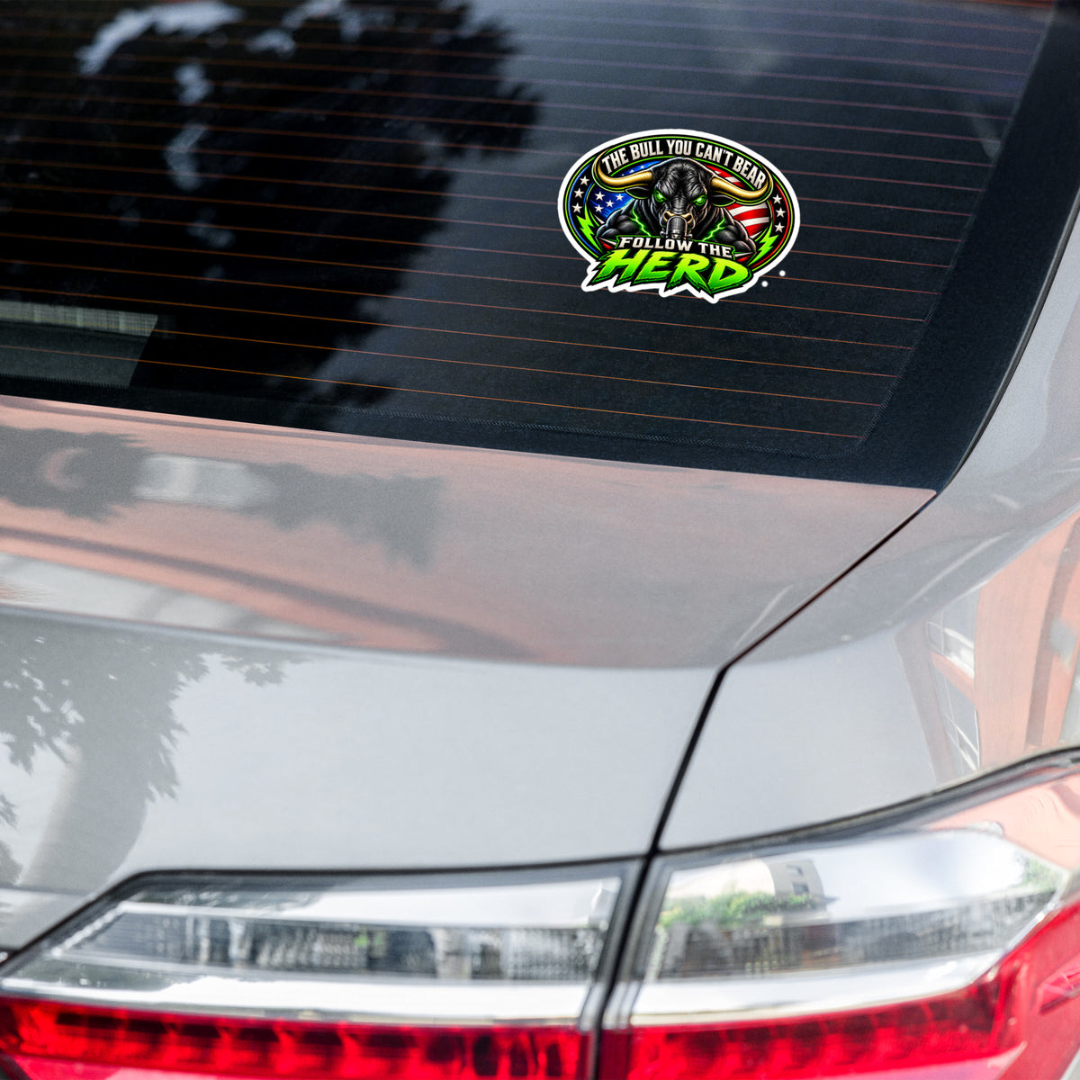 Follow The Herd kiss-cut sticker, 5.5 x 5.5 inch