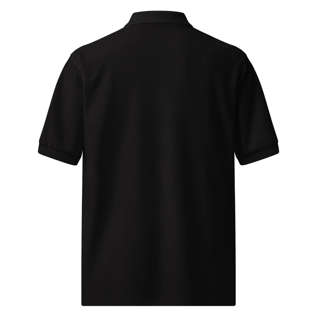 Unbearably Bullish Embroidered Polo in Black, back