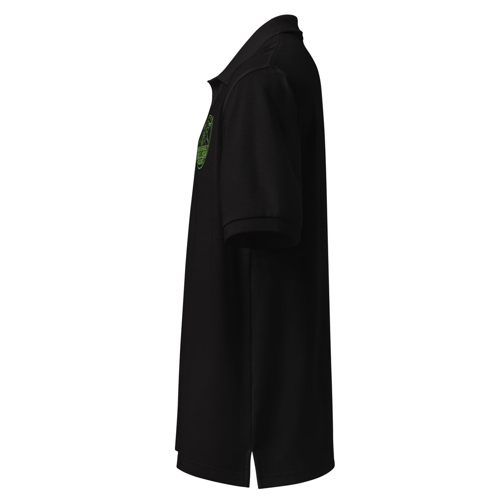 Unbearably Bullish Embroidered Polo in Black, left side
