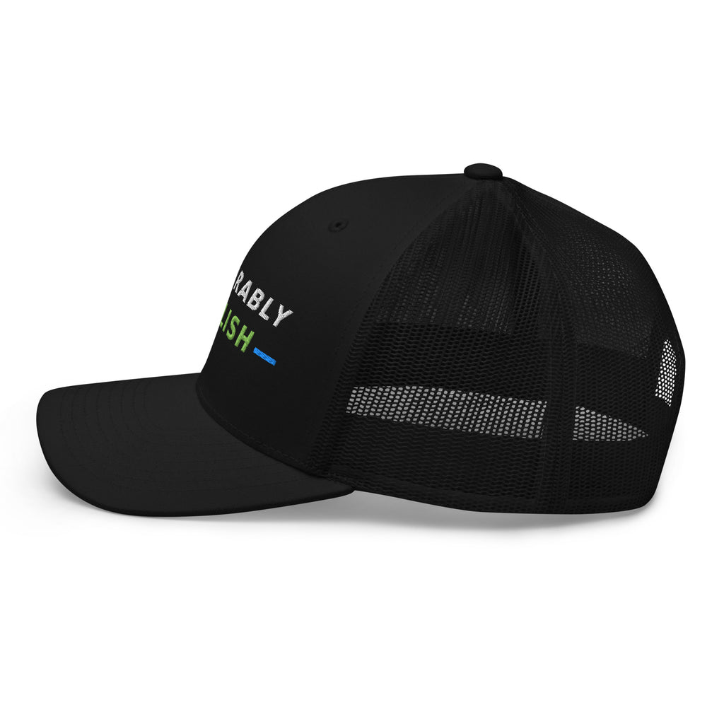 Unbearably Bullish Trucker Hat in Black, left side
