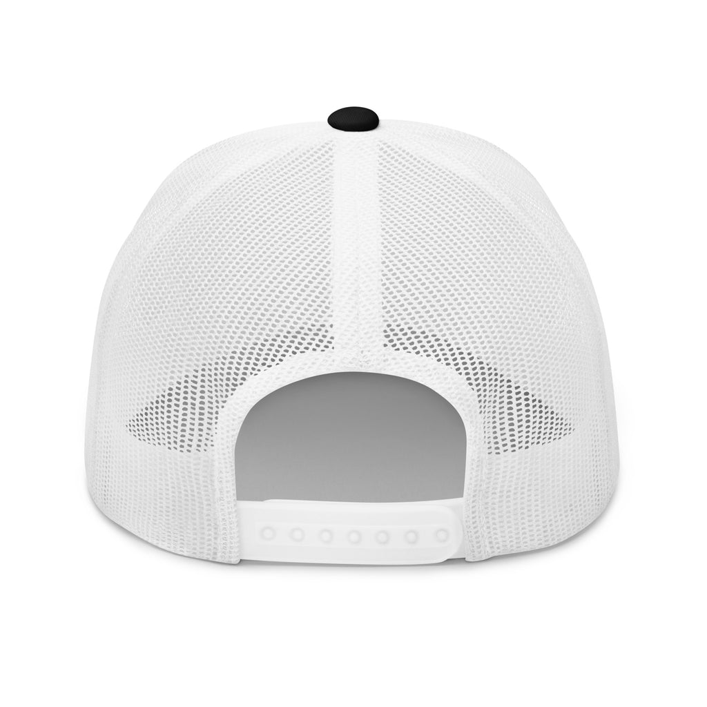 Unbearably Bullish Trucker Hat in Black and White, back view