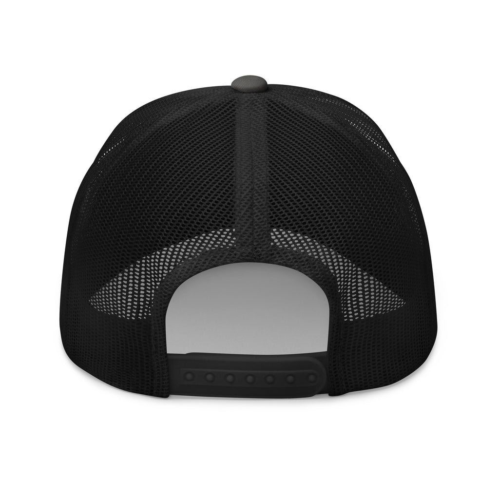 Unbearably Bullish Trucker Hat in Charcoal and Black, back view