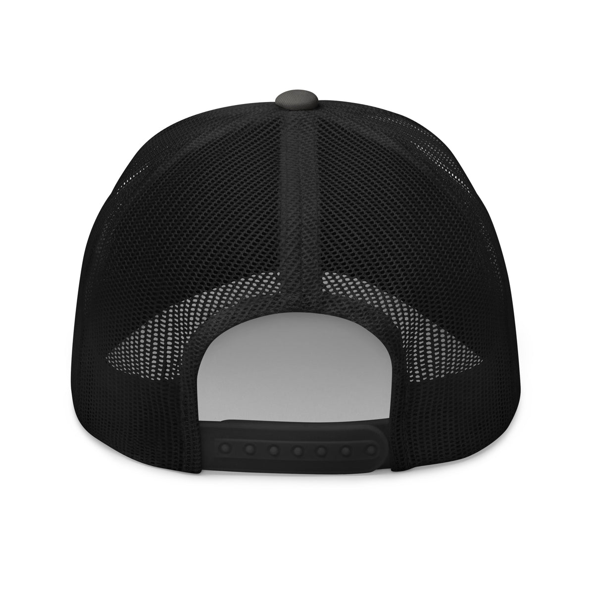Unbearably Bullish Trucker Hat in Charcoal and Black, back view
