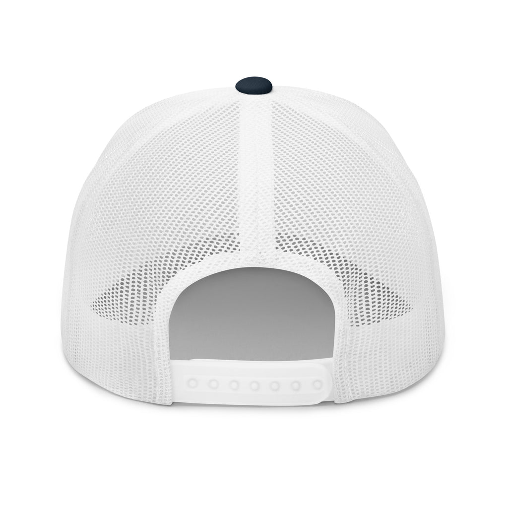 Unbearably Bullish Trucker Hat in Navy and White, back view