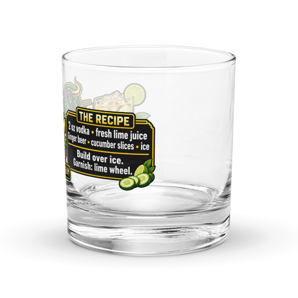 Boardroom Ginger-Lime Mule Rocks Glass, left side view