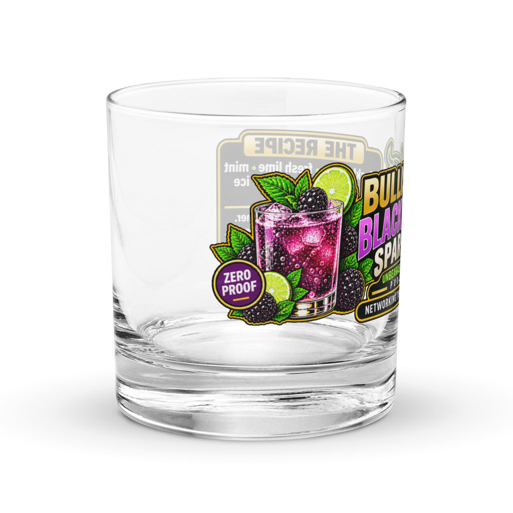 Bullish Blackberry Sparkler Rocks Glass, right side view