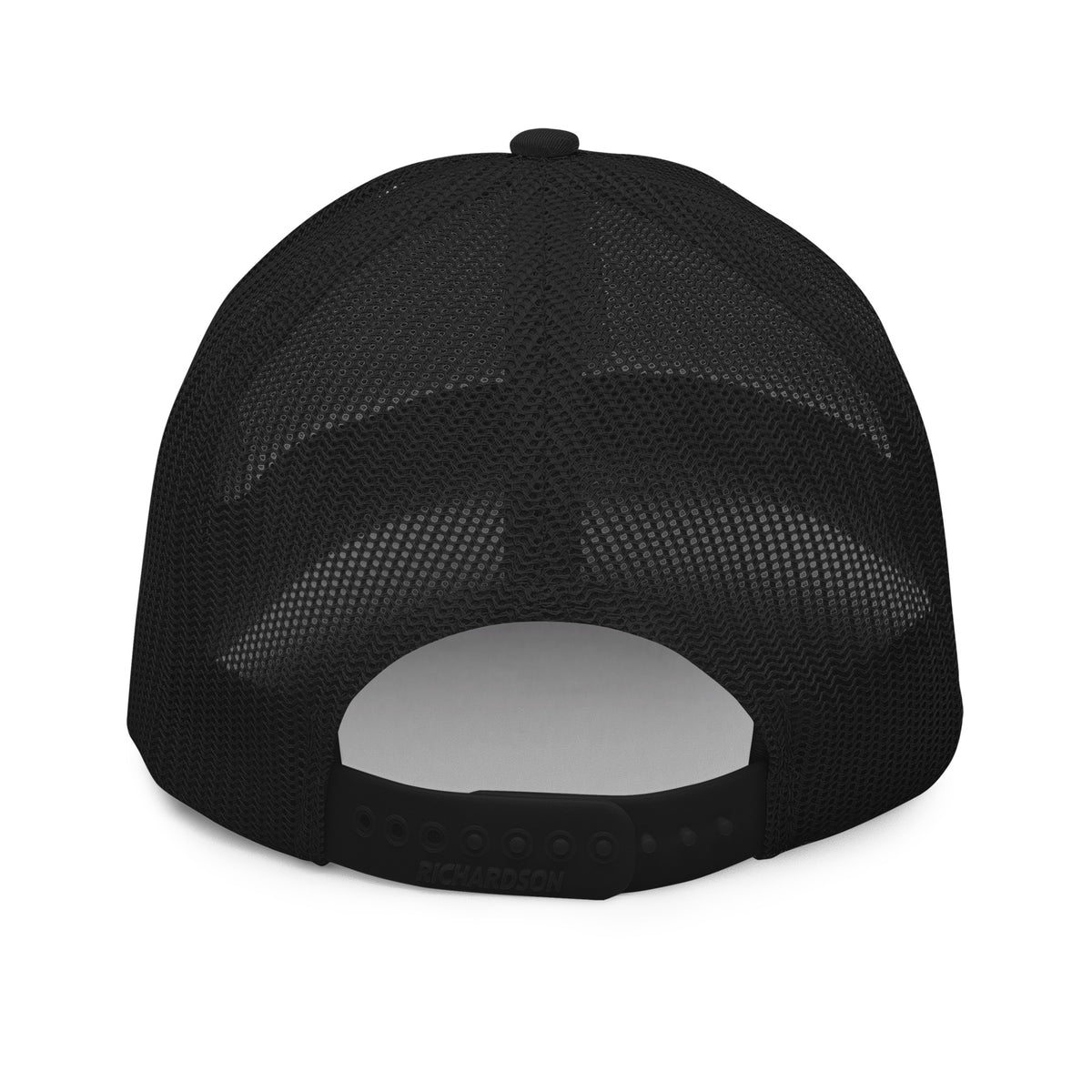 Unbearably Bullish Podcast Trucker Cap in Black, back view