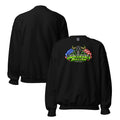 Unbearably Bullish Logo Crewneck Sweatshirt in Black, front and back