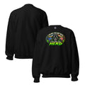 Follow The Herd Crewneck Sweatshirt in Black, front and back