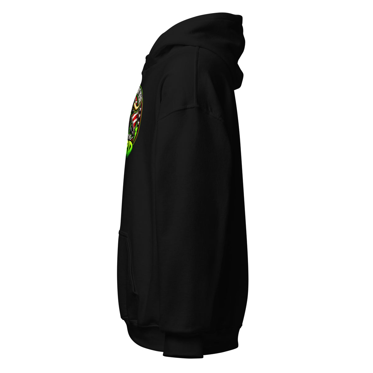 Follow The Herd Hoodie in Black, left side