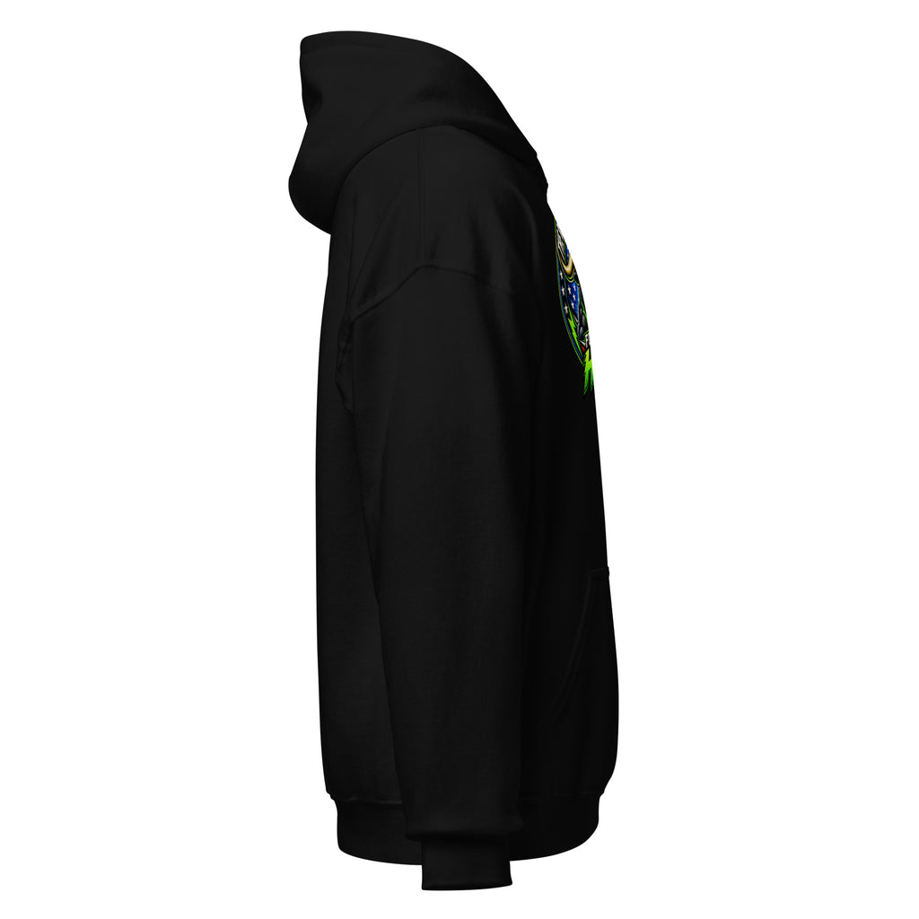 Follow The Herd Hoodie in Black, right side