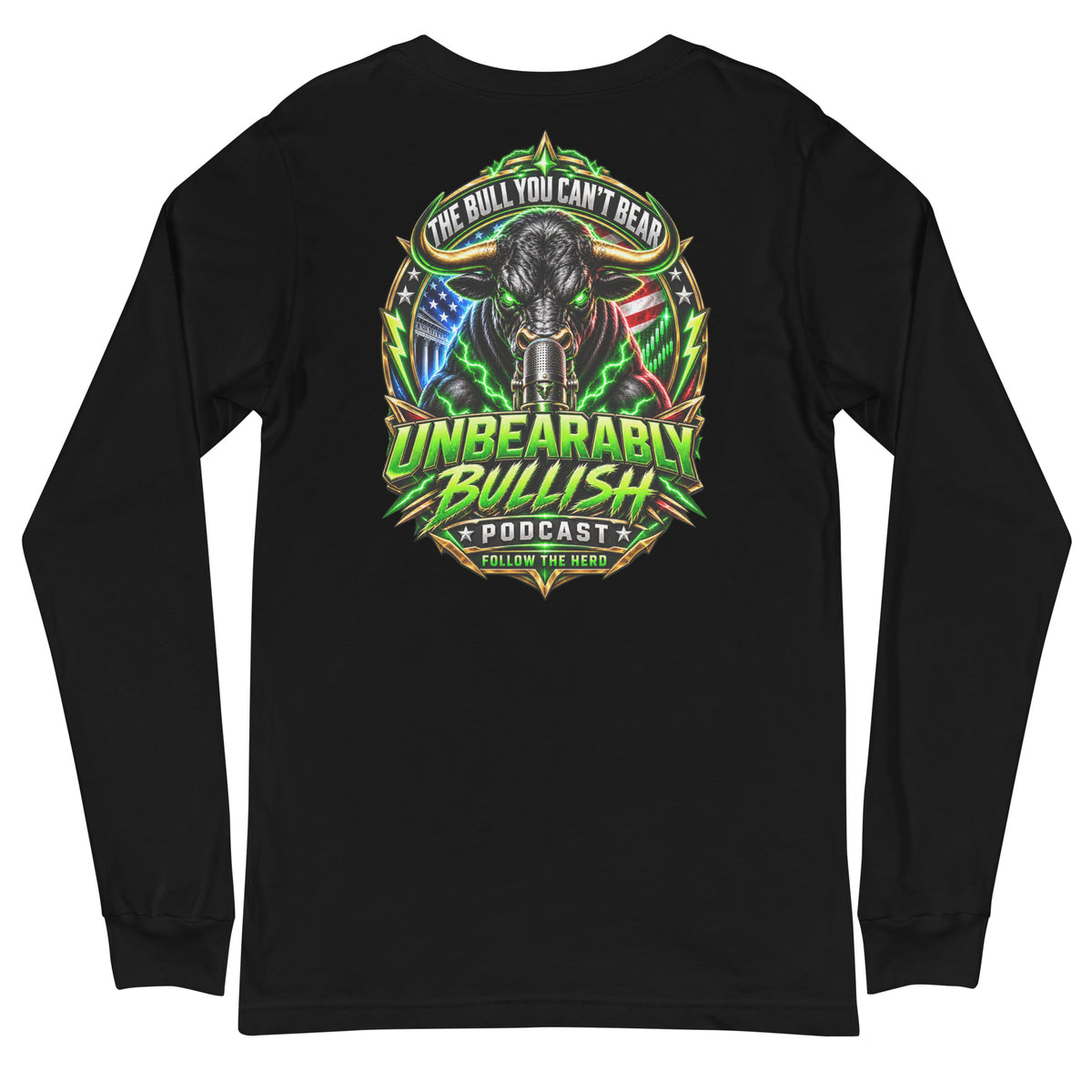Electric Podcast Long Sleeve Tee in Black, back print