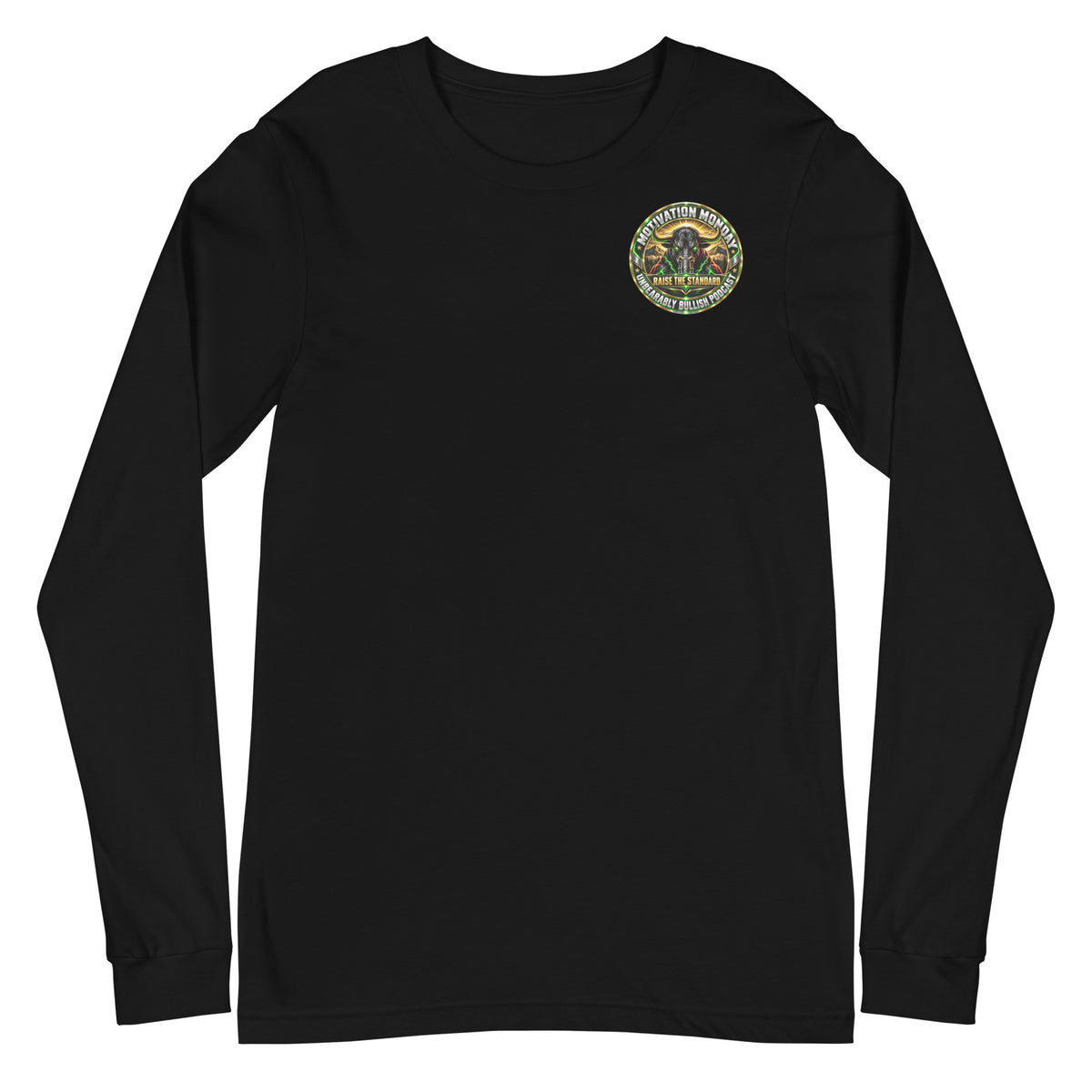 Motivation Monday Own The Week Long Sleeve Tee in Black, front