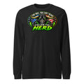 Follow The Herd Long Sleeve Tee in Black Heather, front