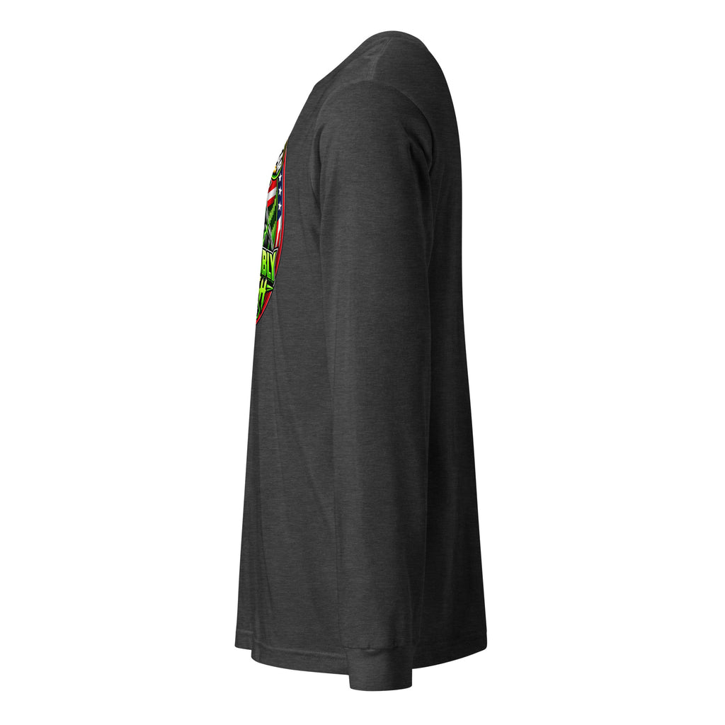 The Bull You Can't Bear Long Sleeve Tee in Dark Grey Heather, left side