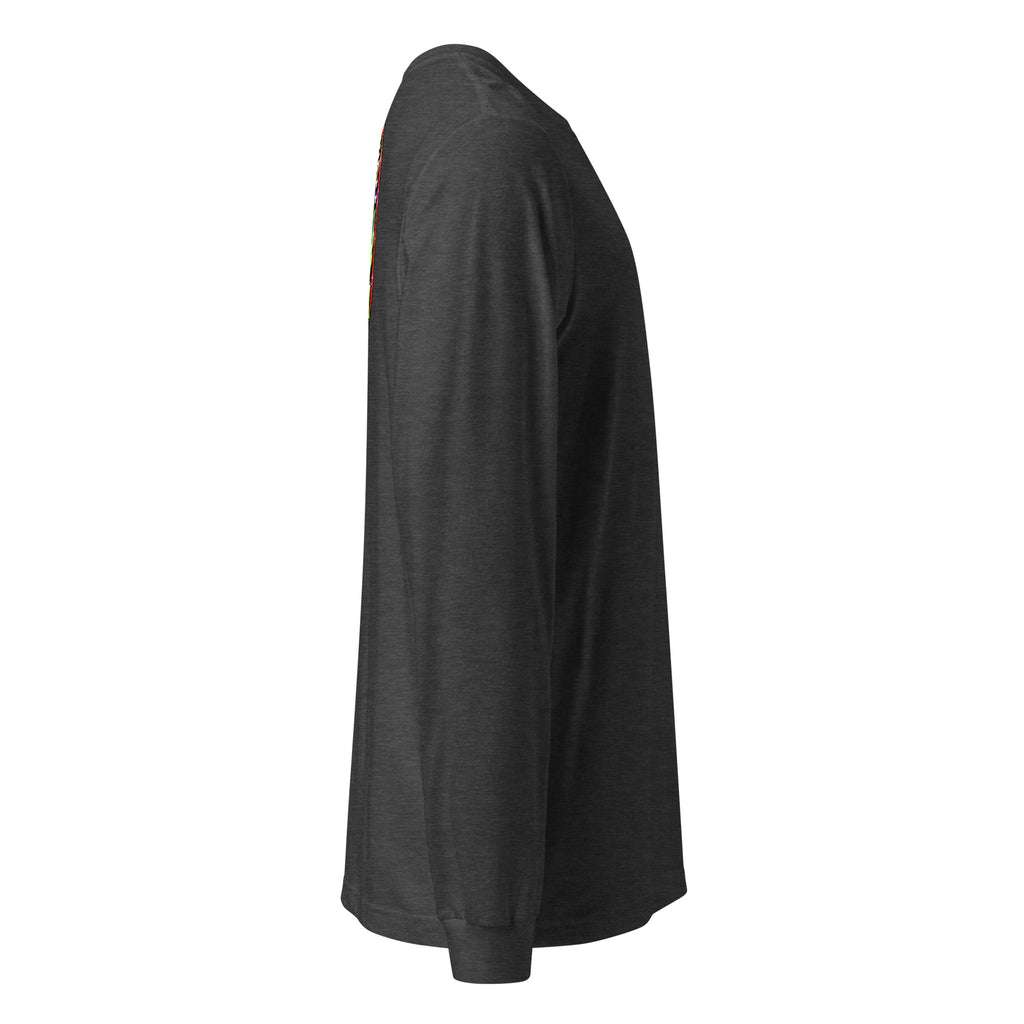 Unbearably Bullish Logo Long Sleeve Tee in Dark Grey Heather, right side