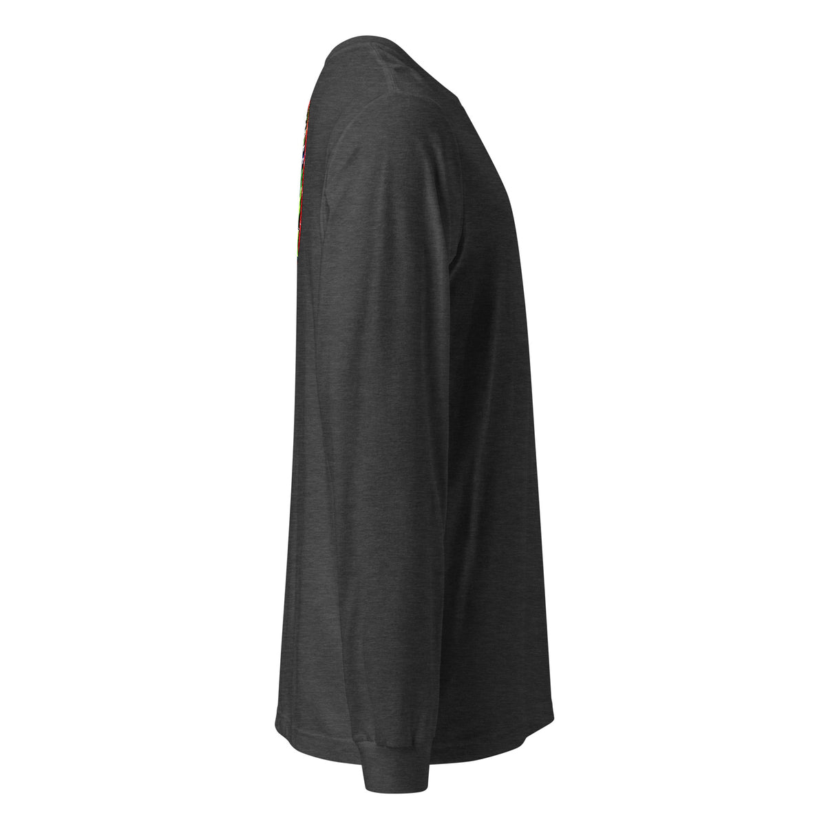 Unbearably Bullish Logo Long Sleeve Tee in Dark Grey Heather, right side