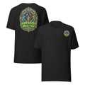 Electric Podcast Tee in Black Heather, front and back print