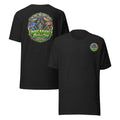 Patriotic Power Tee in Black Heather, front and back print