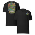 Seven Days Seven Shows Tee in Black Heather, front and back print