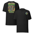 Wall Street Wednesday Tee in Black Heather, front and back print