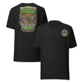 Networking Thirsty Thursday Tee in Black Heather, front and back print