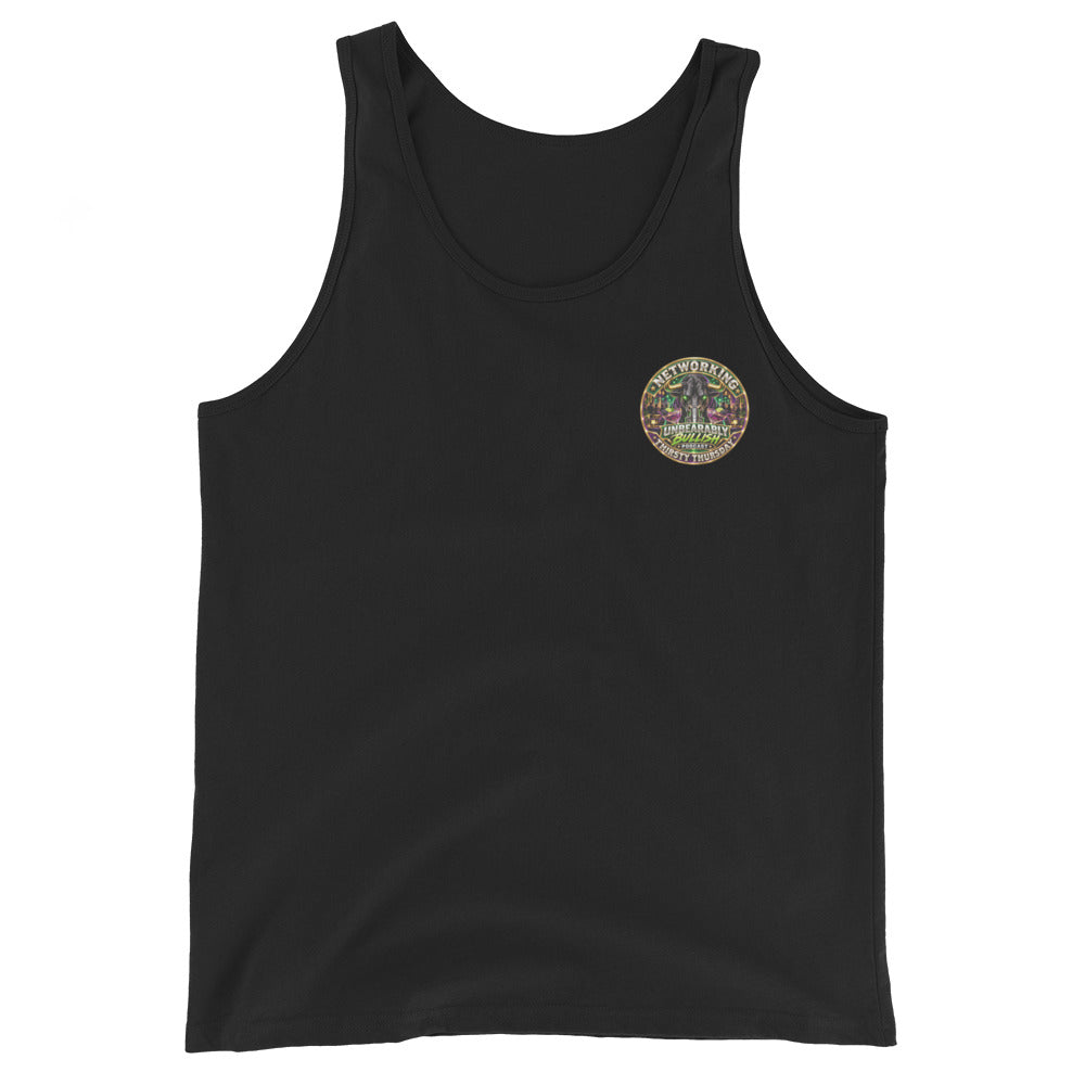 Networking Thirsty Thursday Tank Top in Black, front