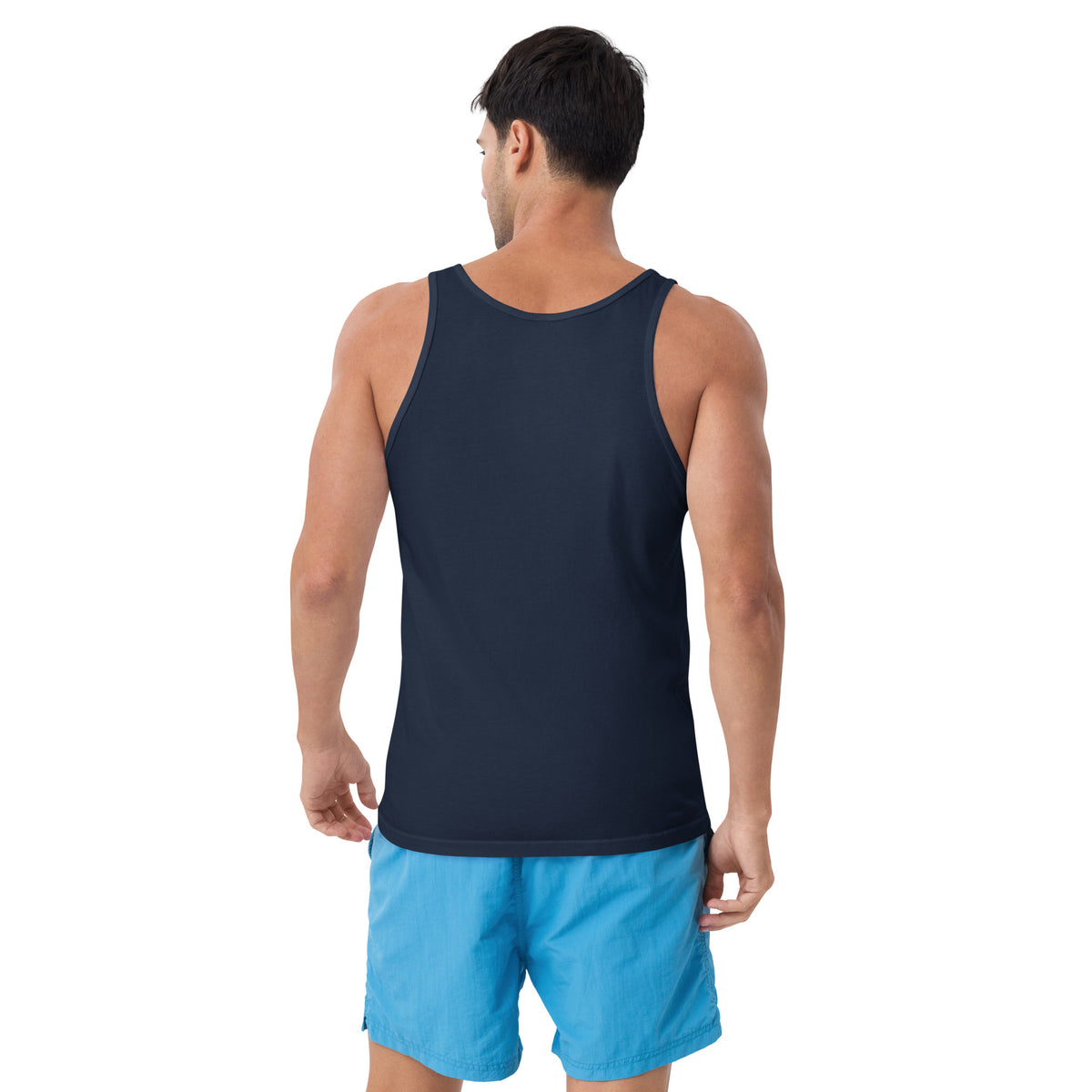 Unbearably Bullish Logo Tank Top in Navy, back