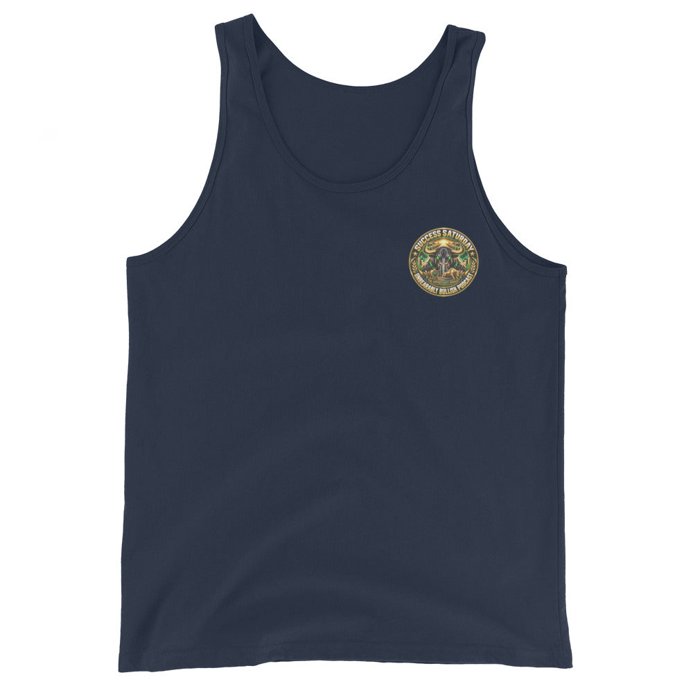 Success Saturday Tank Top in Navy, front