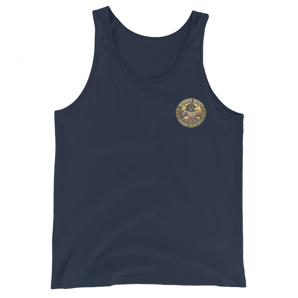 Sunday Reset Tank Top in Navy, front