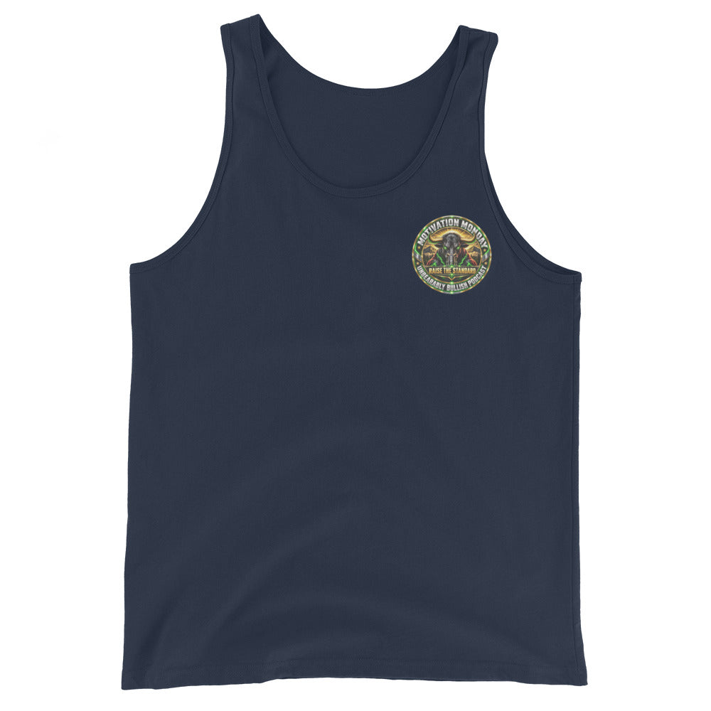 Motivation Monday Own The Week Tank Top in Navy, front
