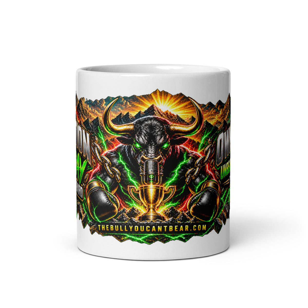 Motivation Monday Own The Week Mug, white 11 oz, alternate front view