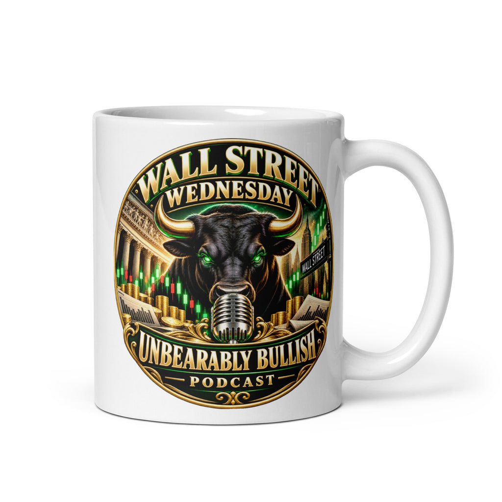 Wall Street Wednesday Mug, white 11 oz, handle on right